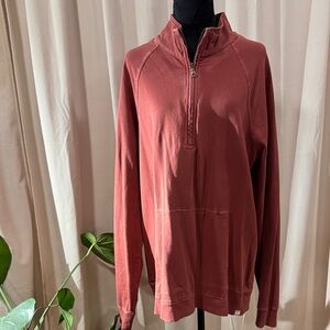 The Normal Brand Men's Half-Zip Sweater - Rust